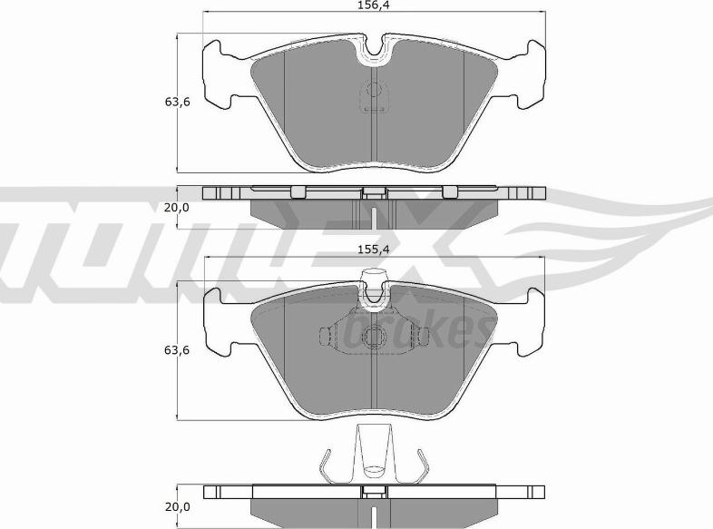 TOMEX brakes TX 13-22 - Bremžu uzliku kompl., Disku bremzes ps1.lv