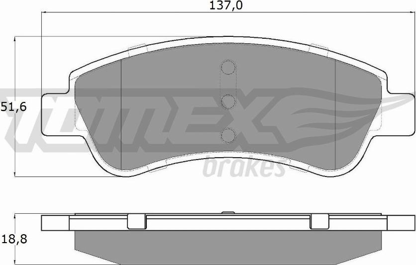 TOMEX brakes TX 13-27 - Bremžu uzliku kompl., Disku bremzes ps1.lv