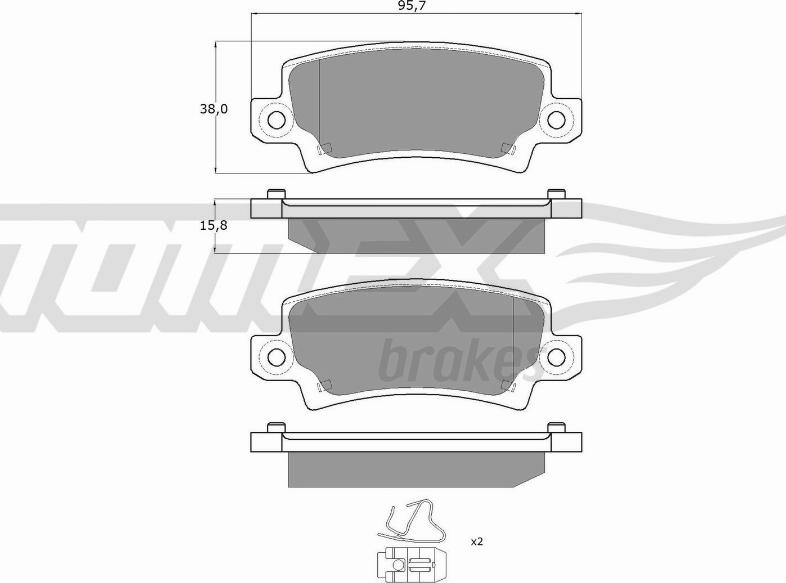 TOMEX brakes TX 13-75 - Bremžu uzliku kompl., Disku bremzes ps1.lv