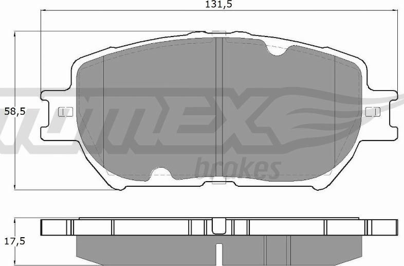 TOMEX brakes TX 13-70 - Bremžu uzliku kompl., Disku bremzes ps1.lv