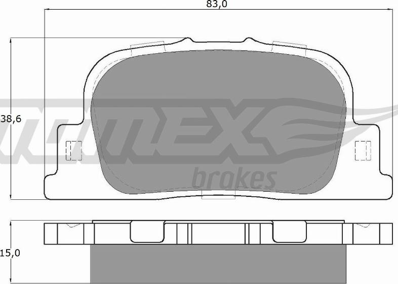 TOMEX brakes TX 13-71 - Bremžu uzliku kompl., Disku bremzes ps1.lv