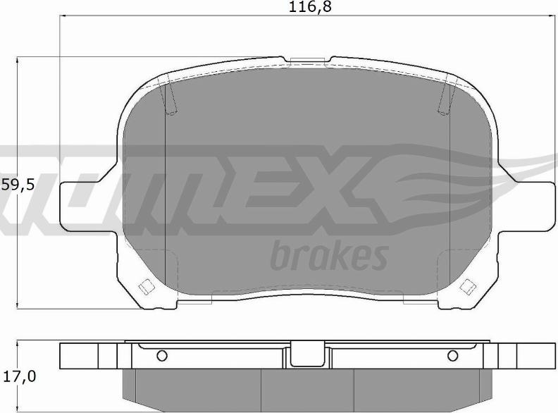 TOMEX brakes TX 13-73 - Bremžu uzliku kompl., Disku bremzes ps1.lv