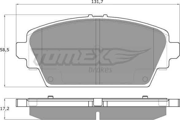 TOMEX brakes TX 12-94 - Bremžu uzliku kompl., Disku bremzes ps1.lv