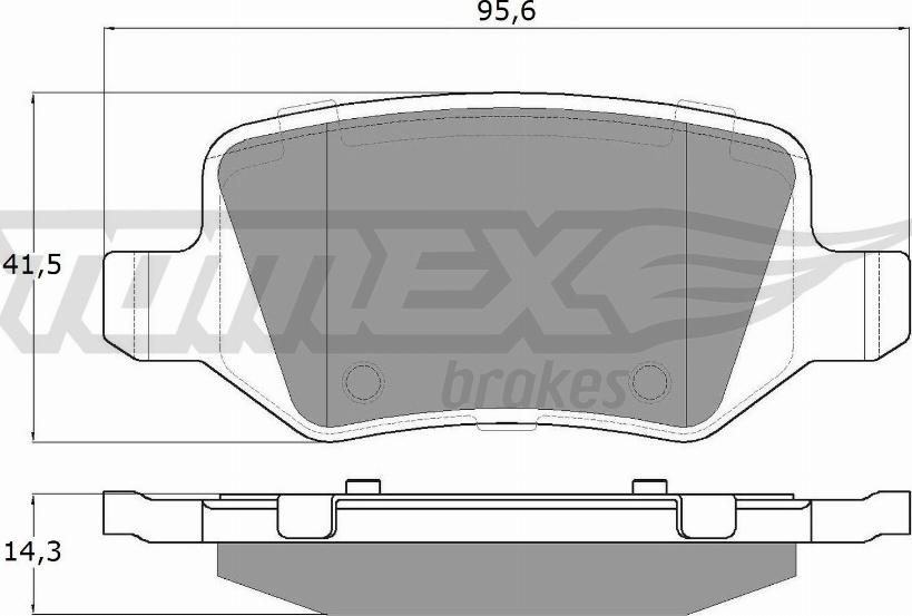 TOMEX brakes TX 12-90 - Bremžu uzliku kompl., Disku bremzes ps1.lv