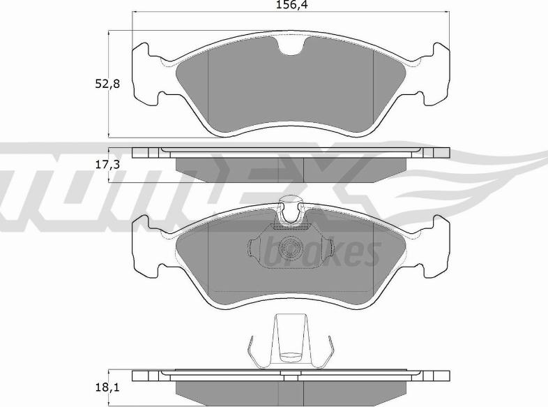 TOMEX brakes TX 12-98 - Bremžu uzliku kompl., Disku bremzes ps1.lv