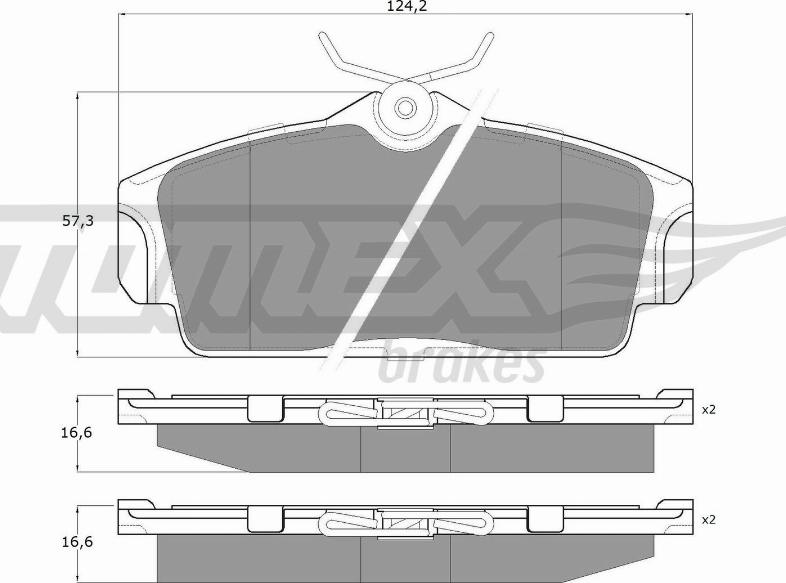 TOMEX brakes TX 12-92 - Bremžu uzliku kompl., Disku bremzes ps1.lv