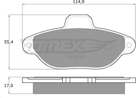 TOMEX brakes TX 12-41 - Bremžu uzliku kompl., Disku bremzes ps1.lv