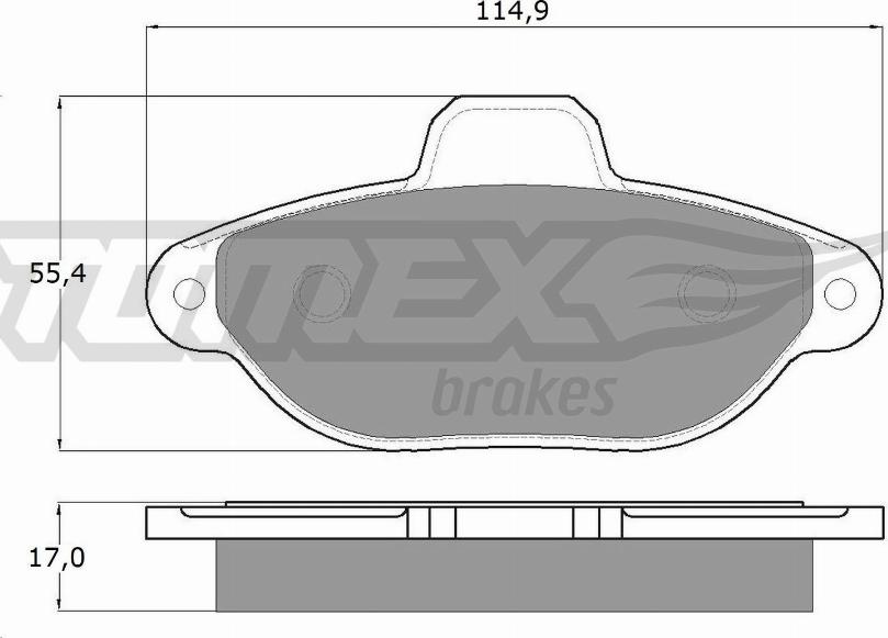 TOMEX brakes TX 12-41 - Bremžu uzliku kompl., Disku bremzes ps1.lv