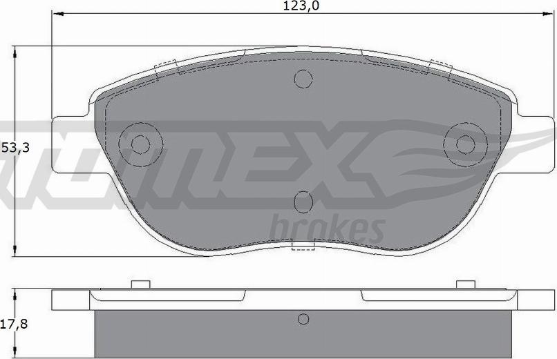 TOMEX brakes TX 12-483 - Bremžu uzliku kompl., Disku bremzes ps1.lv