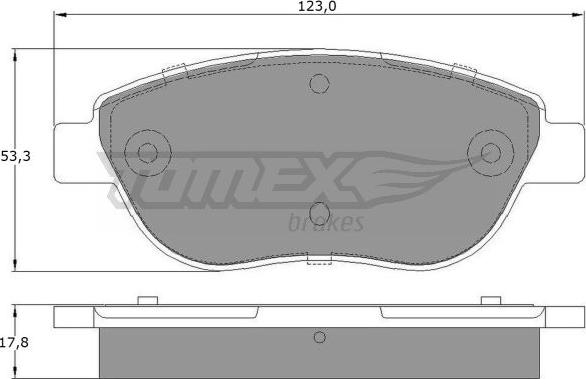 TOMEX brakes TX 12-483 - Bremžu uzliku kompl., Disku bremzes ps1.lv