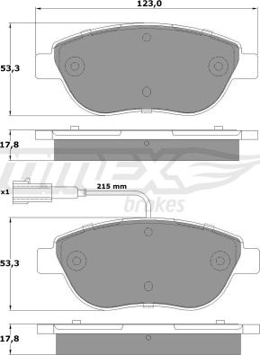 TOMEX brakes TX 12-48 - Bremžu uzliku kompl., Disku bremzes ps1.lv