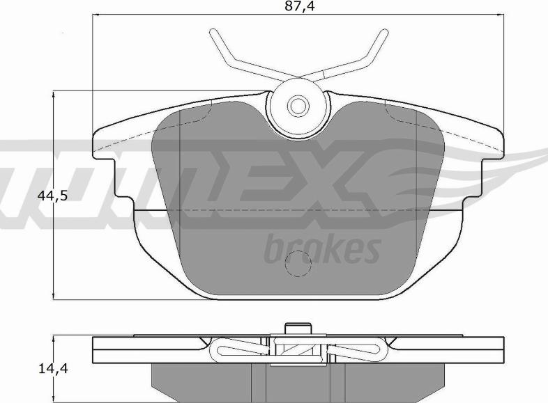 TOMEX brakes TX 12-43 - Bremžu uzliku kompl., Disku bremzes ps1.lv