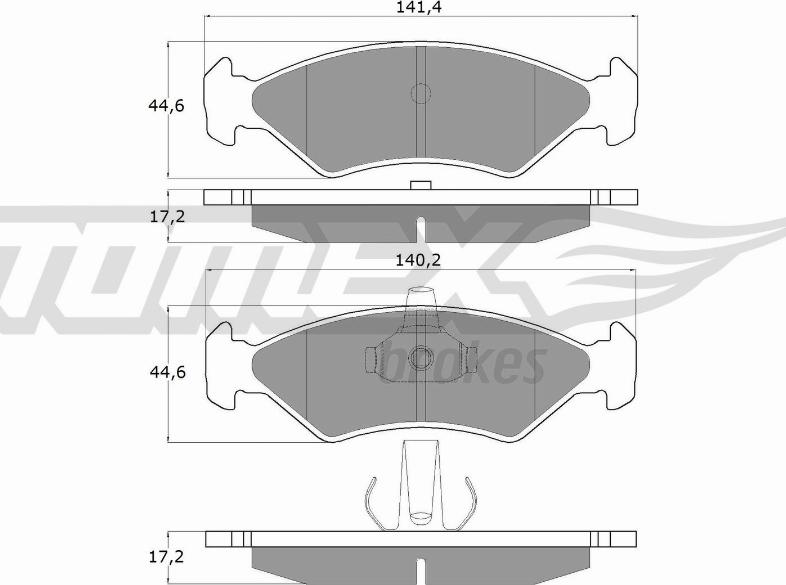 TOMEX brakes TX 12-54 - Bremžu uzliku kompl., Disku bremzes ps1.lv