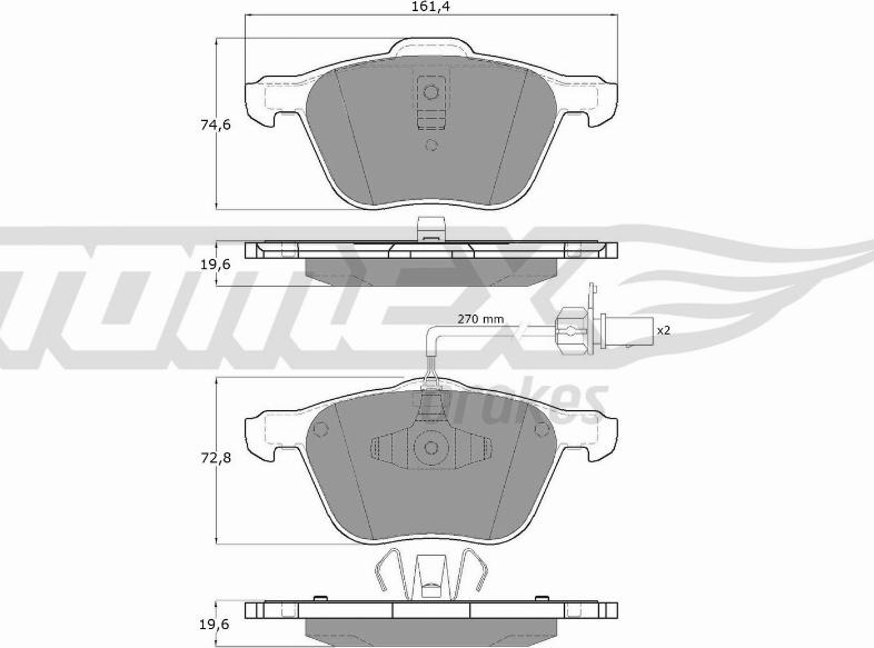 TOMEX brakes TX 12-56 - Bremžu uzliku kompl., Disku bremzes ps1.lv