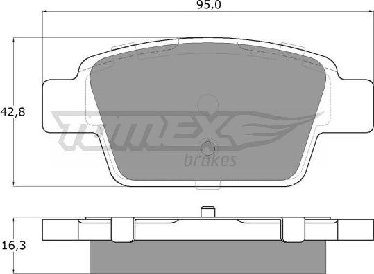 TOMEX brakes TX 12-51 - Bremžu uzliku kompl., Disku bremzes ps1.lv