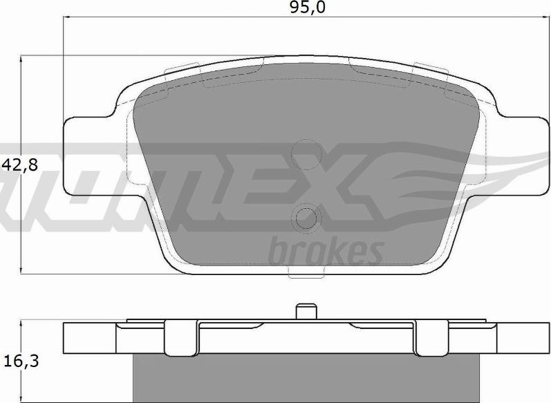 TOMEX brakes TX 12-51 - Bremžu uzliku kompl., Disku bremzes ps1.lv