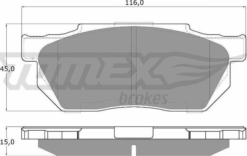 TOMEX brakes TX 12-64 - Bremžu uzliku kompl., Disku bremzes ps1.lv