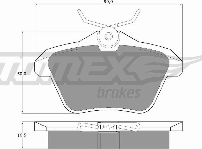 TOMEX brakes TX 12-68 - Bremžu uzliku kompl., Disku bremzes ps1.lv