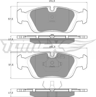 TOMEX brakes TX 12-05 - Bremžu uzliku kompl., Disku bremzes ps1.lv