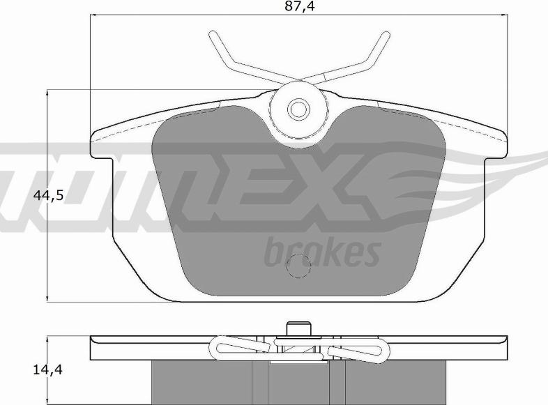 TOMEX brakes TX 12-01 - Bremžu uzliku kompl., Disku bremzes ps1.lv