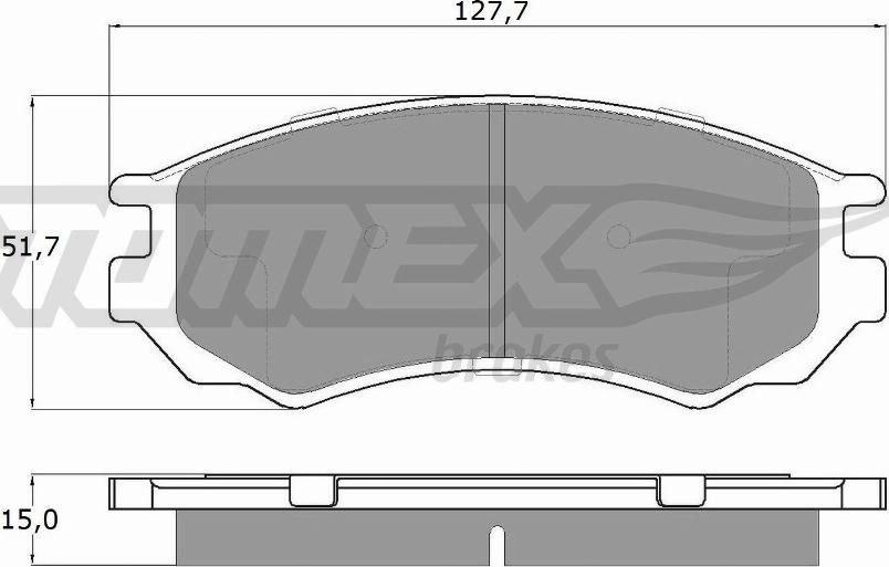 TOMEX brakes TX 12-02 - Bremžu uzliku kompl., Disku bremzes ps1.lv