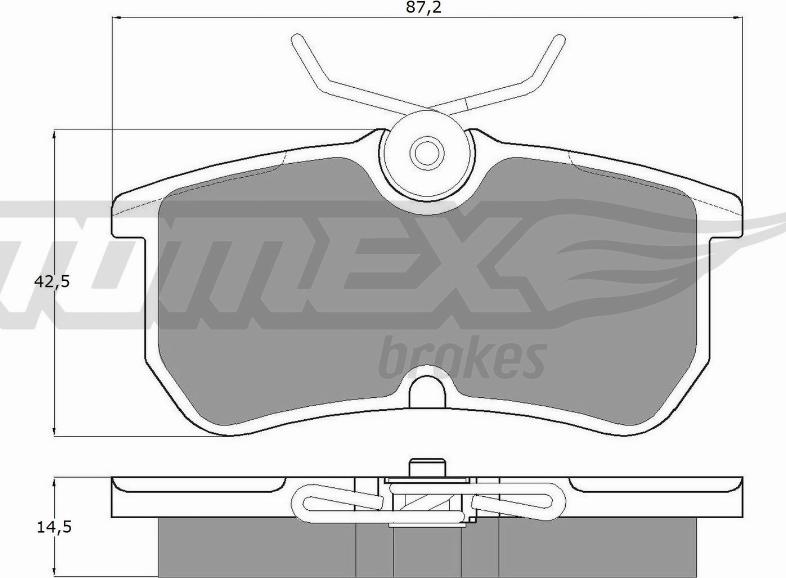 TOMEX brakes TX 12-18 - Bremžu uzliku kompl., Disku bremzes ps1.lv