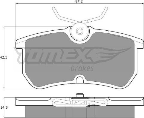 TOMEX brakes TX 12-18 - Bremžu uzliku kompl., Disku bremzes ps1.lv