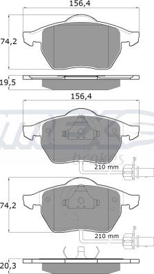 TOMEX brakes TX 12-13 - Bremžu uzliku kompl., Disku bremzes ps1.lv