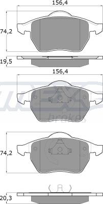 TOMEX brakes TX 12-12 - Bremžu uzliku kompl., Disku bremzes ps1.lv