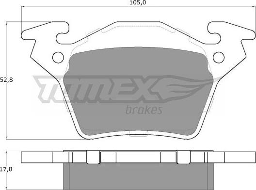 TOMEX brakes TX 12-89 - Bremžu uzliku kompl., Disku bremzes ps1.lv