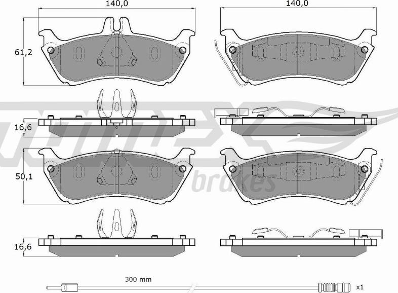 TOMEX brakes TX 12-85 - Bremžu uzliku kompl., Disku bremzes ps1.lv