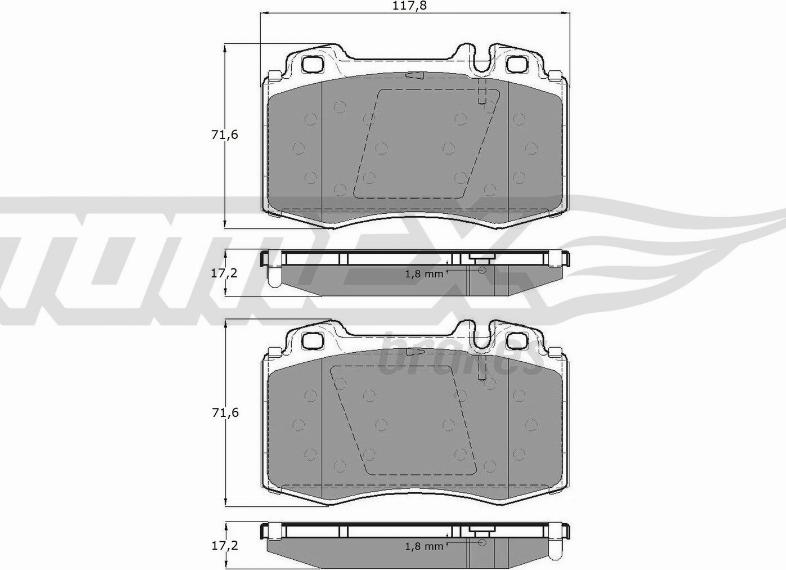 TOMEX brakes TX 12-81 - Bremžu uzliku kompl., Disku bremzes ps1.lv