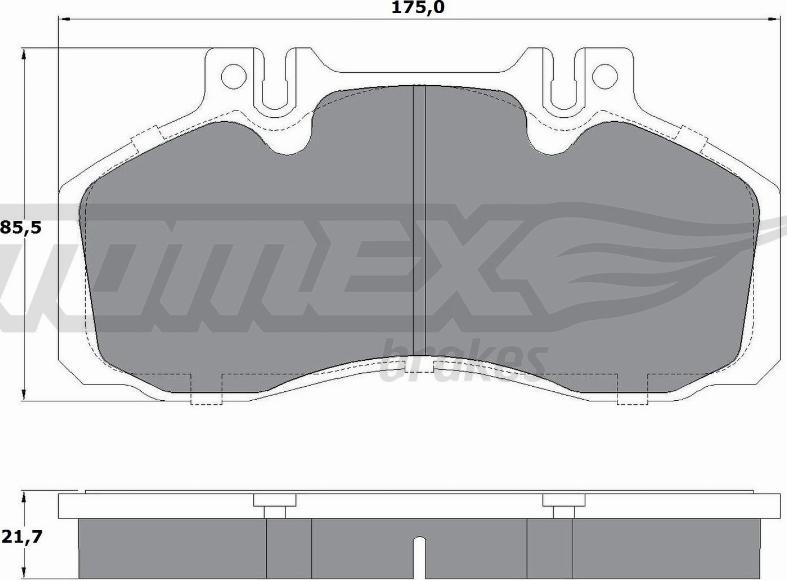 TOMEX brakes TX 12-881 - Bremžu uzliku kompl., Disku bremzes ps1.lv