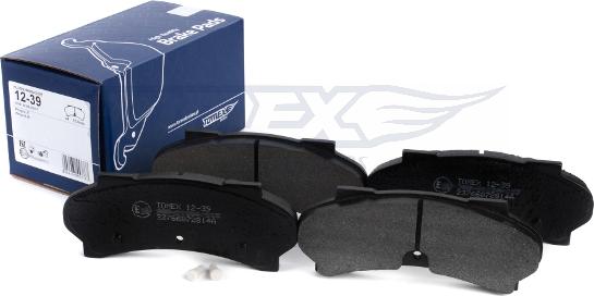 TOMEX brakes TX 12-39 - Bremžu uzliku kompl., Disku bremzes ps1.lv