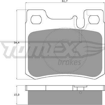 TOMEX brakes TX 12-30 - Bremžu uzliku kompl., Disku bremzes ps1.lv