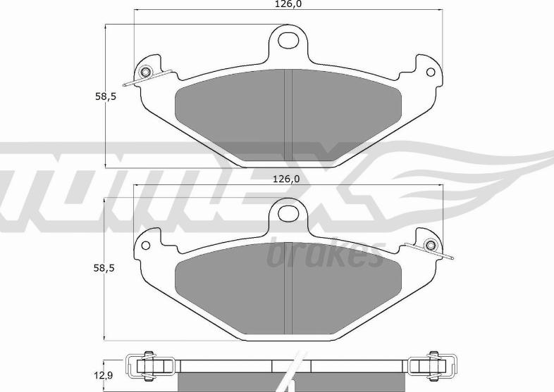 TOMEX brakes TX 12-371 - Bremžu uzliku kompl., Disku bremzes ps1.lv