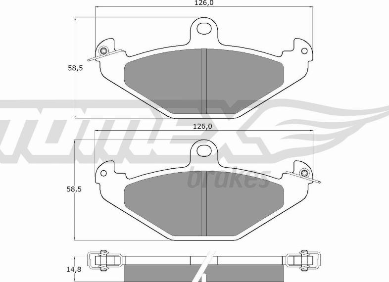 TOMEX brakes TX 12-37 - Bremžu uzliku kompl., Disku bremzes ps1.lv