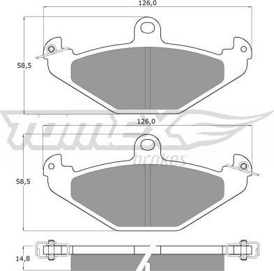 TOMEX brakes TX 12-37 - Bremžu uzliku kompl., Disku bremzes ps1.lv