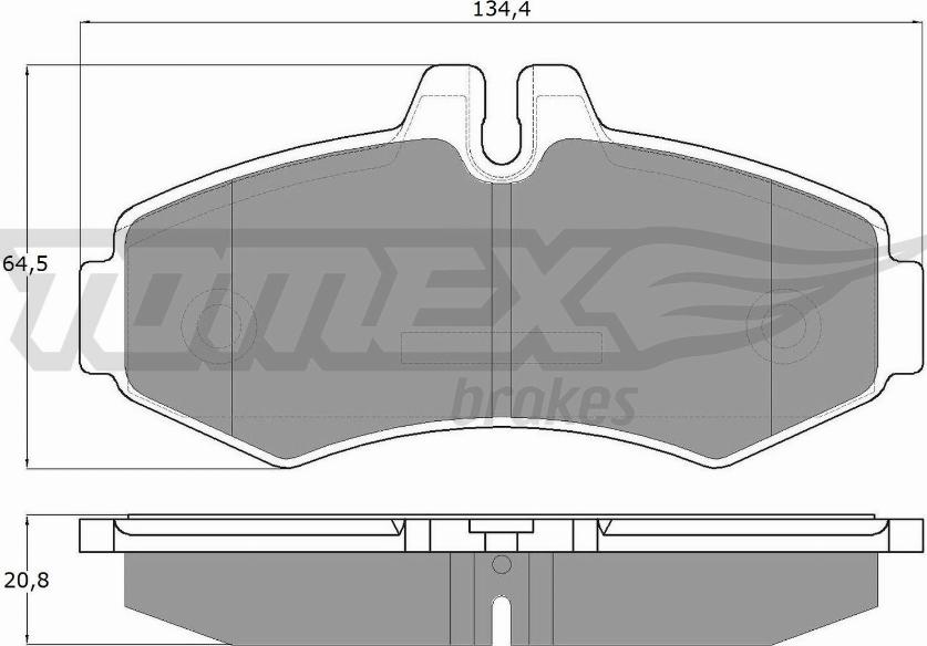 TOMEX brakes TX 12-23 - Bremžu uzliku kompl., Disku bremzes ps1.lv