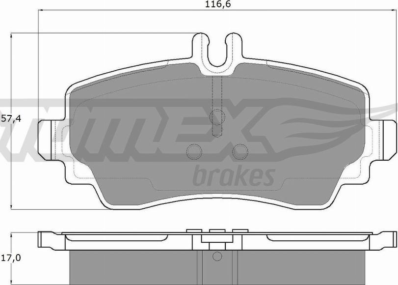 TOMEX brakes TX 12-75 - Bremžu uzliku kompl., Disku bremzes ps1.lv