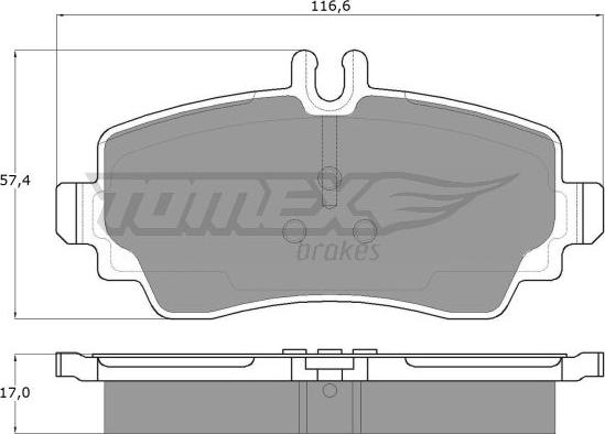 TOMEX brakes TX 12-75 - Bremžu uzliku kompl., Disku bremzes ps1.lv