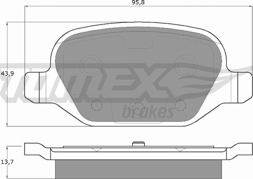 TOMEX brakes TX 12-701 - Bremžu uzliku kompl., Disku bremzes ps1.lv