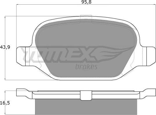 TOMEX brakes TX 12-70 - Bremžu uzliku kompl., Disku bremzes ps1.lv