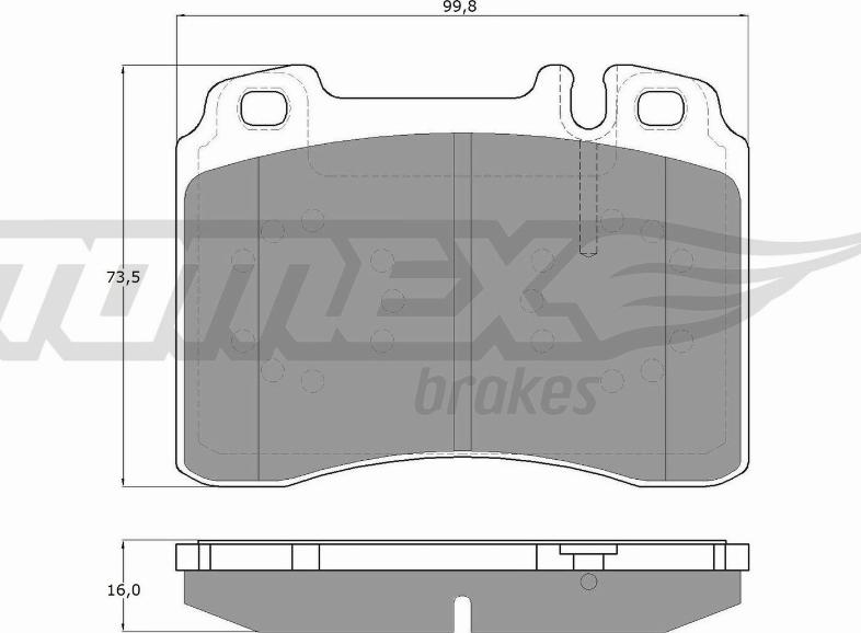 TOMEX brakes TX 12-711 - Bremžu uzliku kompl., Disku bremzes ps1.lv