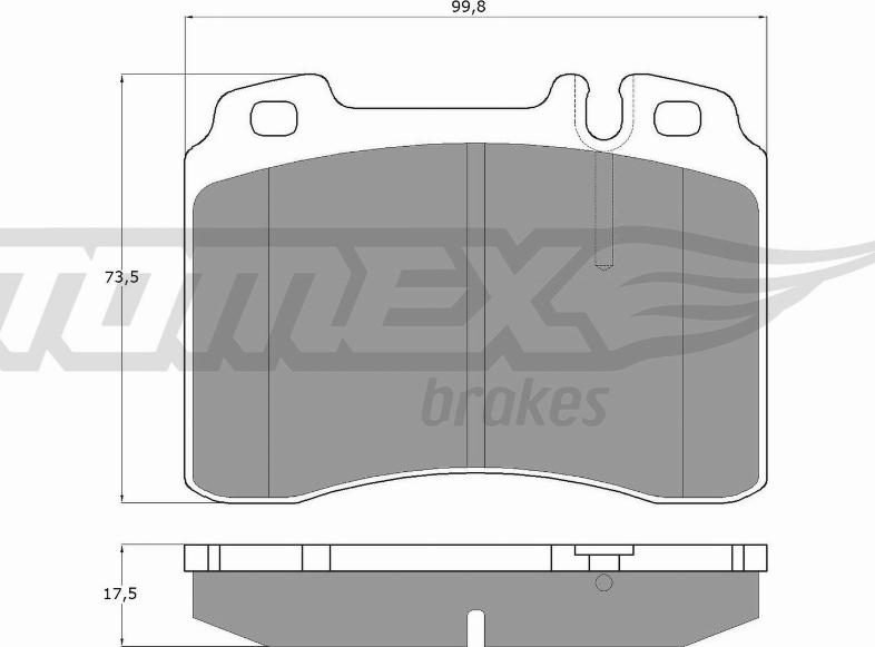 TOMEX brakes TX 12-71 - Bremžu uzliku kompl., Disku bremzes ps1.lv