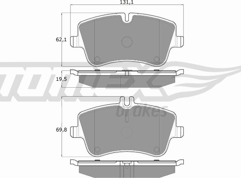 TOMEX brakes TX 12-78 - Bremžu uzliku kompl., Disku bremzes ps1.lv