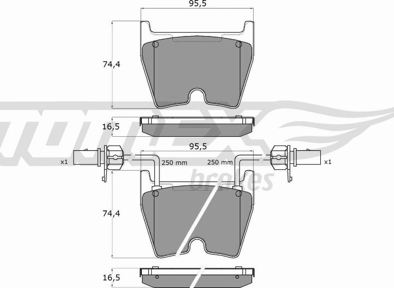 TOMEX brakes TX 17-99 - Bremžu uzliku kompl., Disku bremzes ps1.lv