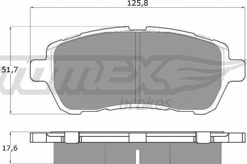 TOMEX brakes TX 17-95 - Bremžu uzliku kompl., Disku bremzes ps1.lv