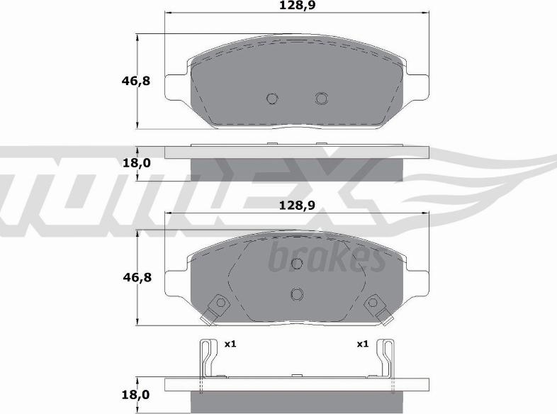 TOMEX brakes TX 17-90 - Bremžu uzliku kompl., Disku bremzes ps1.lv