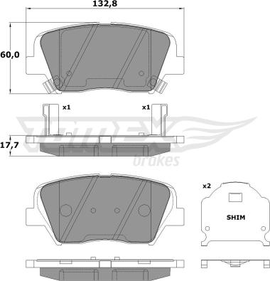 TOMEX brakes TX 17-46 - Bremžu uzliku kompl., Disku bremzes ps1.lv